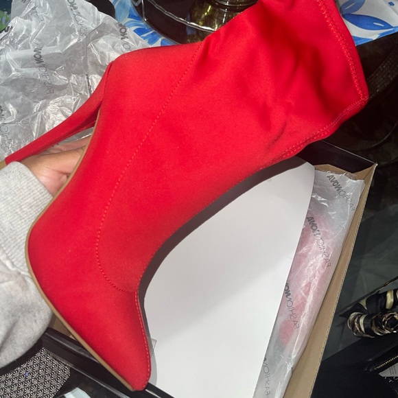 Red Heeled Booties - Picture 3 of 6